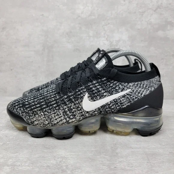 Nike Air Womens Running Shoes Size 8 VaporMax Flyknit 3 Oreo AJ6920-001 Sneakers - Picture 7 of 9